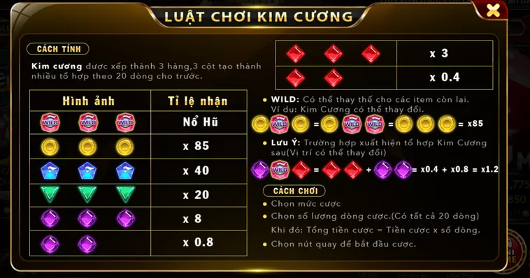 Minigame Kim Cương Tại HitClub Thế Giới Đá Quý Đầy Mê Hoặc 2026