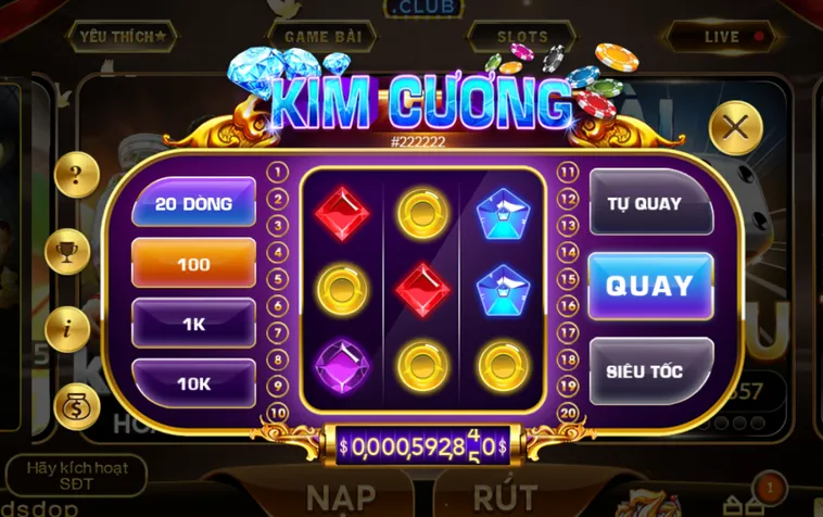 Minigame Kim Cương Tại HitClub Thế Giới Đá Quý Đầy Mê Hoặc 2026