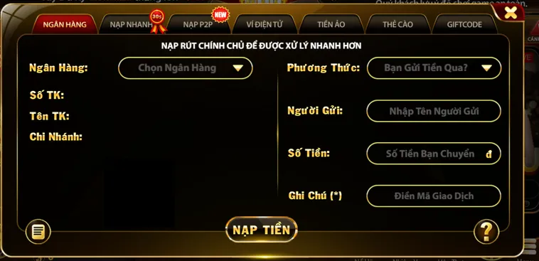 Nạp Rút NHANH – An toàn – Minh bạch