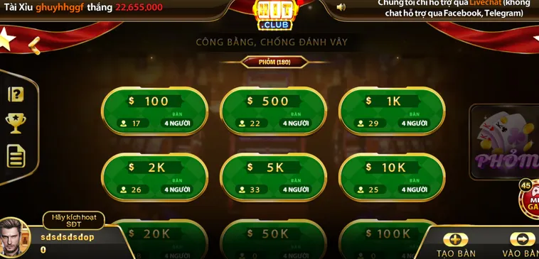 Chinh Phục Đỉnh Cao Game Bài Phỏm Tại HitClub Nhận Thưởng Cực Lớn Ngay